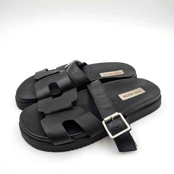 Steve Madden Mayhem Slide Sandal Open Toe Women's Black Size US8.5 EU39 - Picture 11 of 12